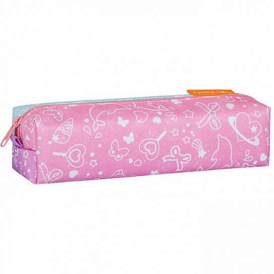 Пенал-косметичка 1 отделение TIGER LOVELY THINGS 50x200x50 мм ткань, молния, для девочек