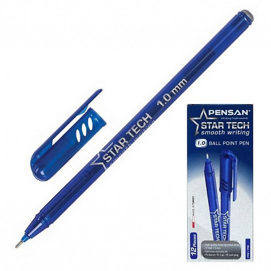 Ручка масляная PENSAN STAR TECH синий 1 мм