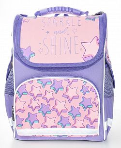 Рюкзак Schoolformat Shine bright, модель BASIC, жесткий каркас, односекционный, 38х28х16 см, 17 л, для девочек
