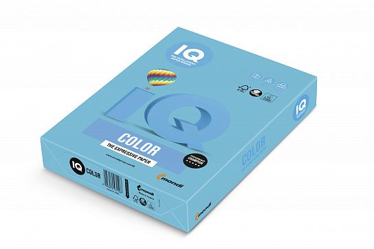 Бумага IQ COLOR 100 л. 80 г/м2 А4 интенсив светло-синий