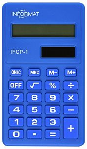 Калькулятор INFORMAT IFCP-1 8 разрядный, карманный, синий