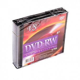 Диск DVD-RW VS 4,7 Гб 4х slim/5