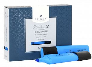 Маркер текстовый LOREX NOTE IT 1—5 мм, голубой, скошенный