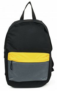 Рюкзак Creativiki STREET BASIC 17 л, 40х28х15 см, мягкий, 1 секционный, универсальный, черно-желтый