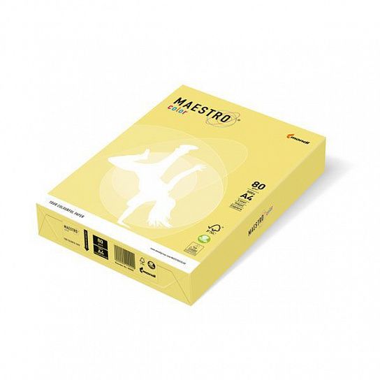 Бумага цветная MAESTRO COLOR лимонно-желтая (80 г/м2, А4, 500 л.)