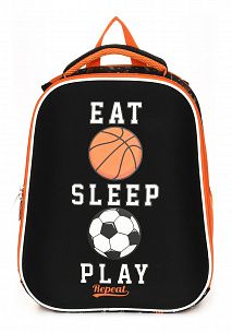 Рюкзак Schoolformat Play ball, модель ERGONOMIC+, жесткий каркас, двухсекционный, 38х30х18 см, 19,8 л, для мальчиков