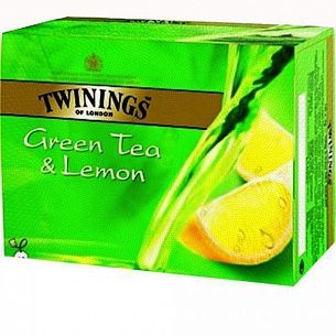 Чай "TWININGS GREEN TEA&LEMON" зел., 50 пак./упак.