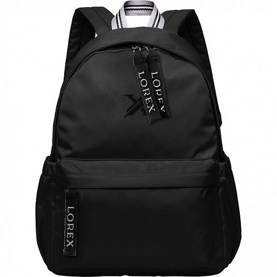 Рюкзак молодежный LOREX ERGONOMIC M7 TOTAL BLACK 20 л черный 45х30х15 см мягкий 1 секц. универсальный