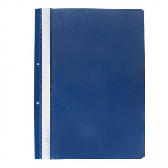 Папка-скоросшиватель Stanger А4, синяя, пластик 180 мкм, карман для маркировки