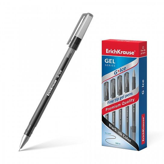 Ручка гел. G-ICE 0,5 мм черный