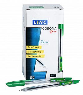 Ручка шариковая LINC Corona Plus 0,7 мм зеленая