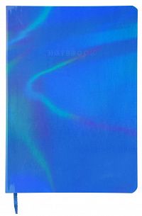Записная книжка LOREX, B6, 80 л. в линию, мягкая обложка. Синяя голография. Серия HOLOGRAPHY