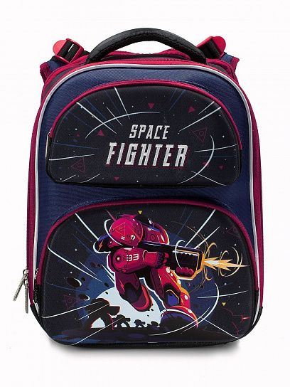 Рюкзак Schoolformat Space fighter, модель ERGONOMIC 2Е, 38х29х18 см, 17 л, для мальчиков