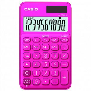 Калькулятор, CASIO SL-310UC-RD, 8 разрядный, карманный, красный