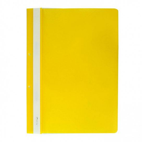 Папка-скоросшиватель Stanger А4, желтая, пластик 180 мкм, карман для маркировки