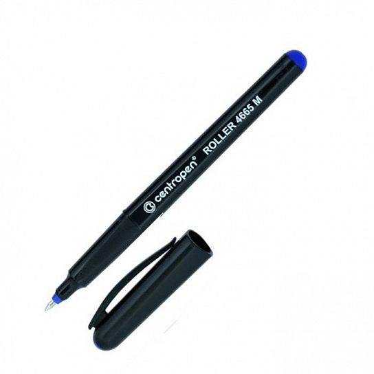 Ручка-роллер ERGO Cap off 0,6 мм синяя треугольный корпус