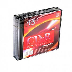Диск CD-R VS 700 Мб 52х slim/5