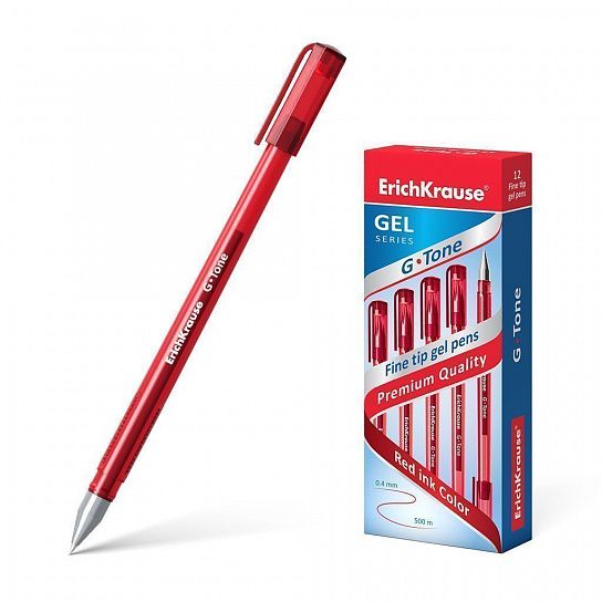 Ручка гелевая G-TONE 0,5 мм красная