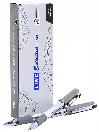 Ручка гелевая Linc Executive SL 0,55 мм черная, с грипом