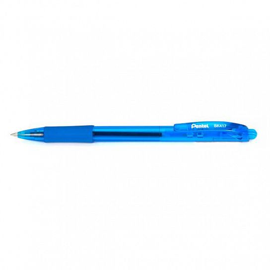 Ручка шариковая автоматическая PENTEL 0,7 мм синяя резиновый грип