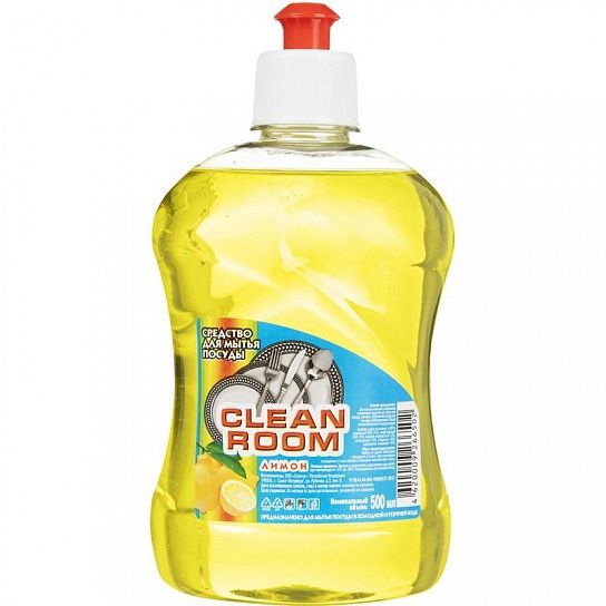 Средство для мытья посуды Clean Room гель лимон 500 мл