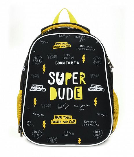 Рюкзак Schoolformat Super boy, модель ERGONOMIC LIGHT, жесткий каркас, двухсекционный, 38х30х18 см, 19,8л, для мальчиков