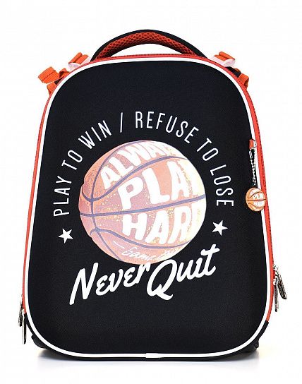 Рюкзак Schoolformat Basketball, модель ERGONOMIC 2, жесткий каркас, двухсекционный, 38х29х18 см, 17 л, для мальчиков