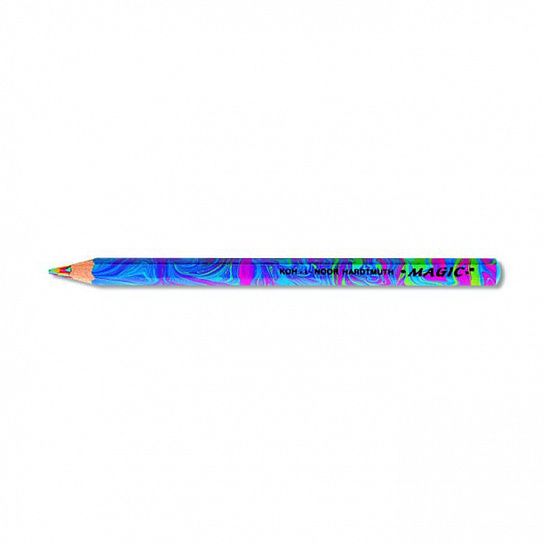 Карандаш с многоцветным грифелем KOH-I-NOOR MAGIC TROPICAL деревянный, шестигранный, с заточкой, тубус