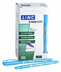 Ручка шариковая LINC STARMARK 0,70 мм синий круглый корпус
