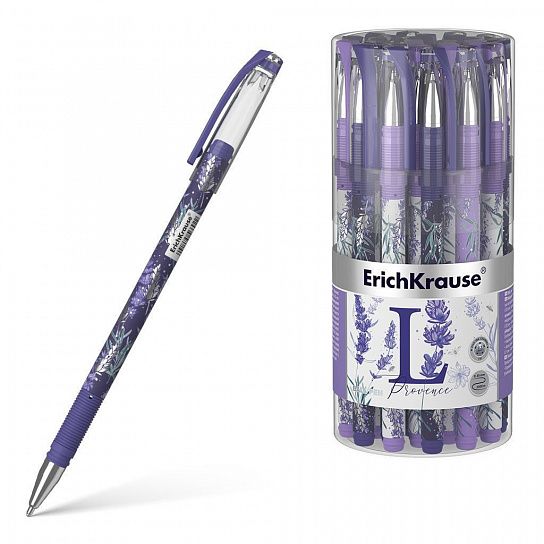 Ручка шариковая ErichKrause Lavender Stick синий 0,7 мм круглый корпус soft touch