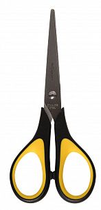 Ножницы INFORMAT 170 мм, с пластиковыми прорезиненными ручками, черно-желтые