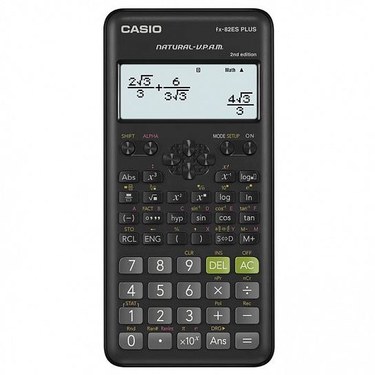 Калькулятор CASIO FX-82ESPLUS-2 252 функции, научный, 16-разрядный, черный, сертифицирован для ЕГЭ